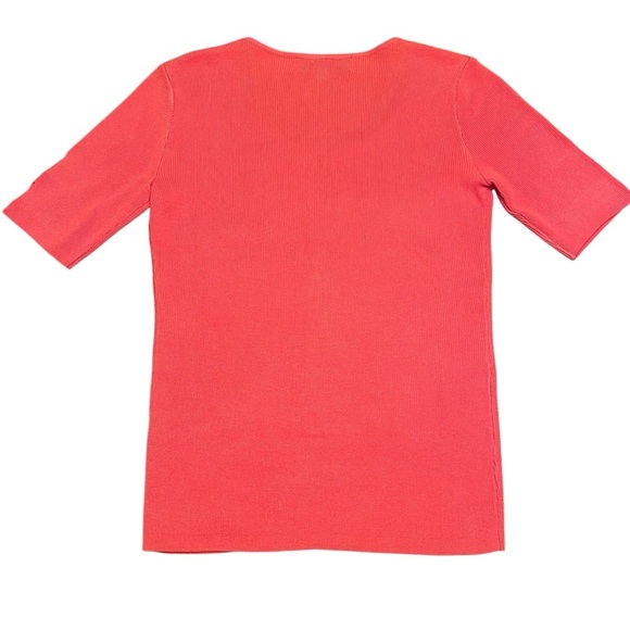 Catherine Malandrino Keyhole Cut Out Short Sleeve Sweater Size S - Picture 7 of 10